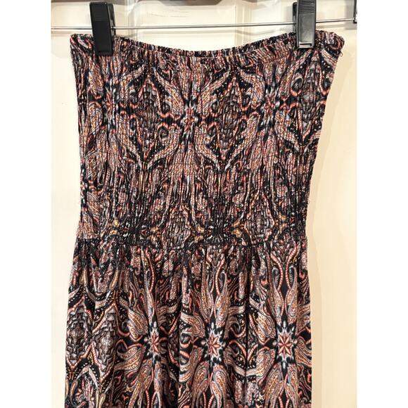 Lascana smocked maxi dress in brown paisley - Picture 5 of 7